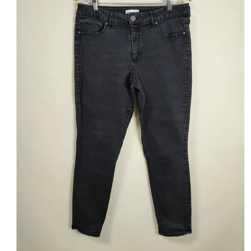 Loft Made And Loved Black Slim Stretch Jeans Women Size 12